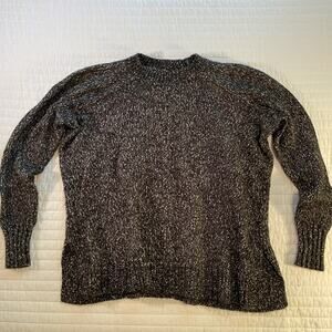 Loft Women's Cotton Blend Speckled Long Sleeve Sweater, size M